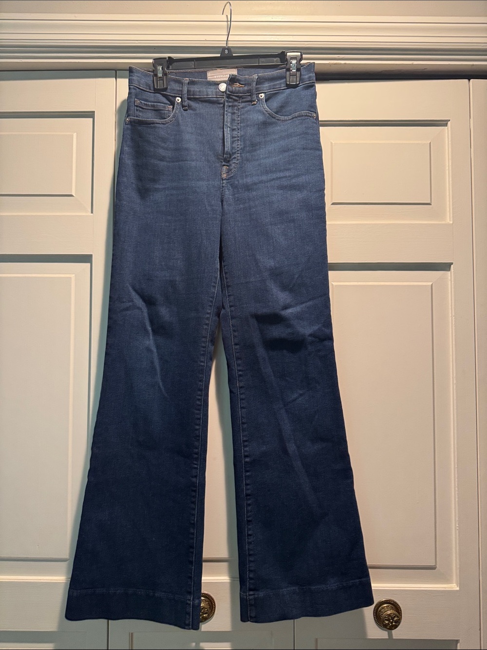 Everlane Dark Blue High-Rise Wide Leg Jeans